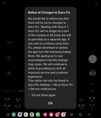 Deco Pic One UI 7.0 Notice