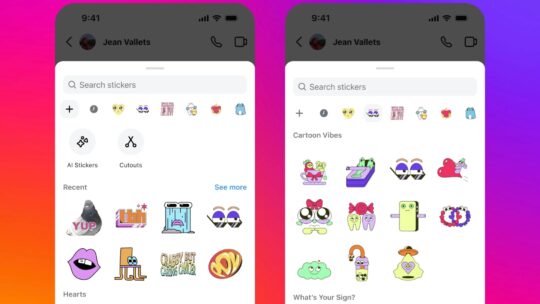 Instagram AI Stickers Cutouts Favorites