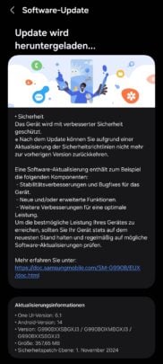 Samsung Galaxy S21 FE November 2024 Security Patch Changelog Europe