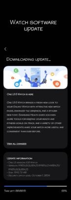 Samsung Galaxy Watch 6 LTE Wear OS 5 One UI 6 Watch Update USA Changelog