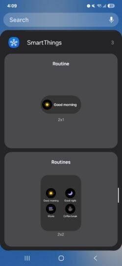 One UI 7 SmartThings widgets