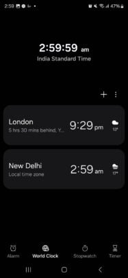 Samsung Clock One UI 7