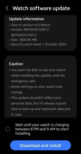 Samsung Galaxy Watch 4 BT One UI 6 Watch Wear OS 5 Update India 2