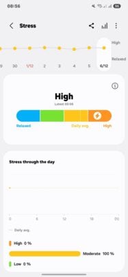 Samsung Health One UI 7.0 Stress Measurement