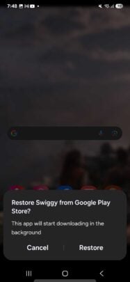 Samsung One UI 7.0 App Archive Restore