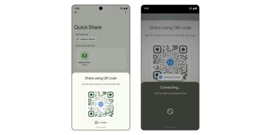 Google Android Quick Share QR Code