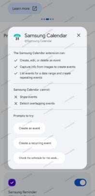 Google Gemini Samsung Calendar Extension One UI 7.0 Features