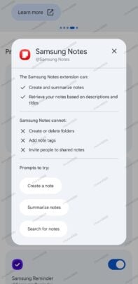 Google Gemini Samsung Notes Extension One UI 7.0 Features