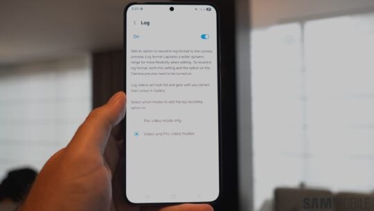 Samsung Galaxy S25 Cam Camera App Log Video Recording Settings