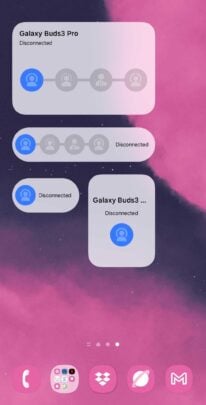 Samsung Galaxy Buds 3 Pro Widget One UI 7.0 Transparency Background