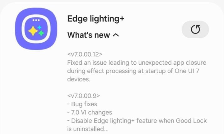 Samsung Good Lock Edge Lighting Plus 7.0.00.12 Update