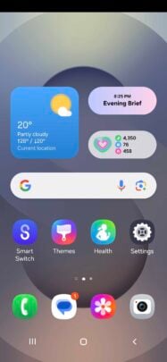 A screenshot of Try Galaxy One UI 7 Home Screen